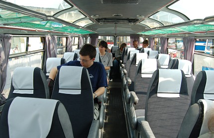 Interiér autobusu Škoda 706 RTO LUX
