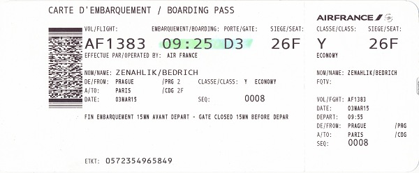 palubn lstek Air France 3.3.2015