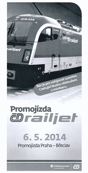 ČD Railjet, promo jízda 6.5.2014